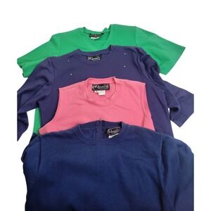 VTG Rochelle Tops Bundle Style Knit Sweater Tee Lot‎ Multi Color Womens Size XS